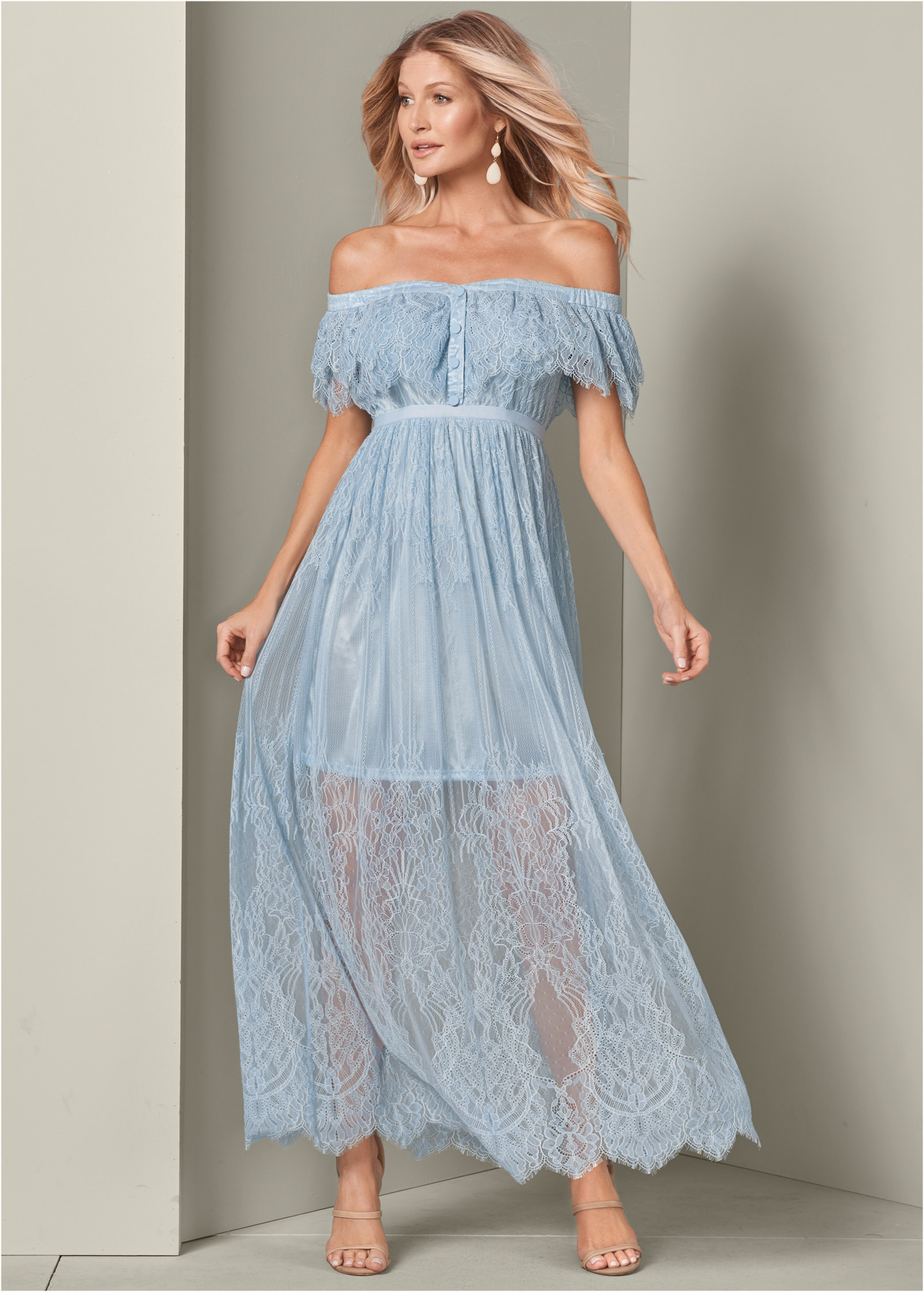 Light Blue Lace Dress Hot Sale, UP TO ...