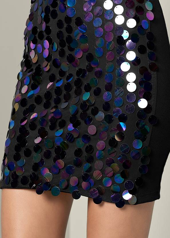 Purple Multi Paillette Sequin Skirt | VENUS