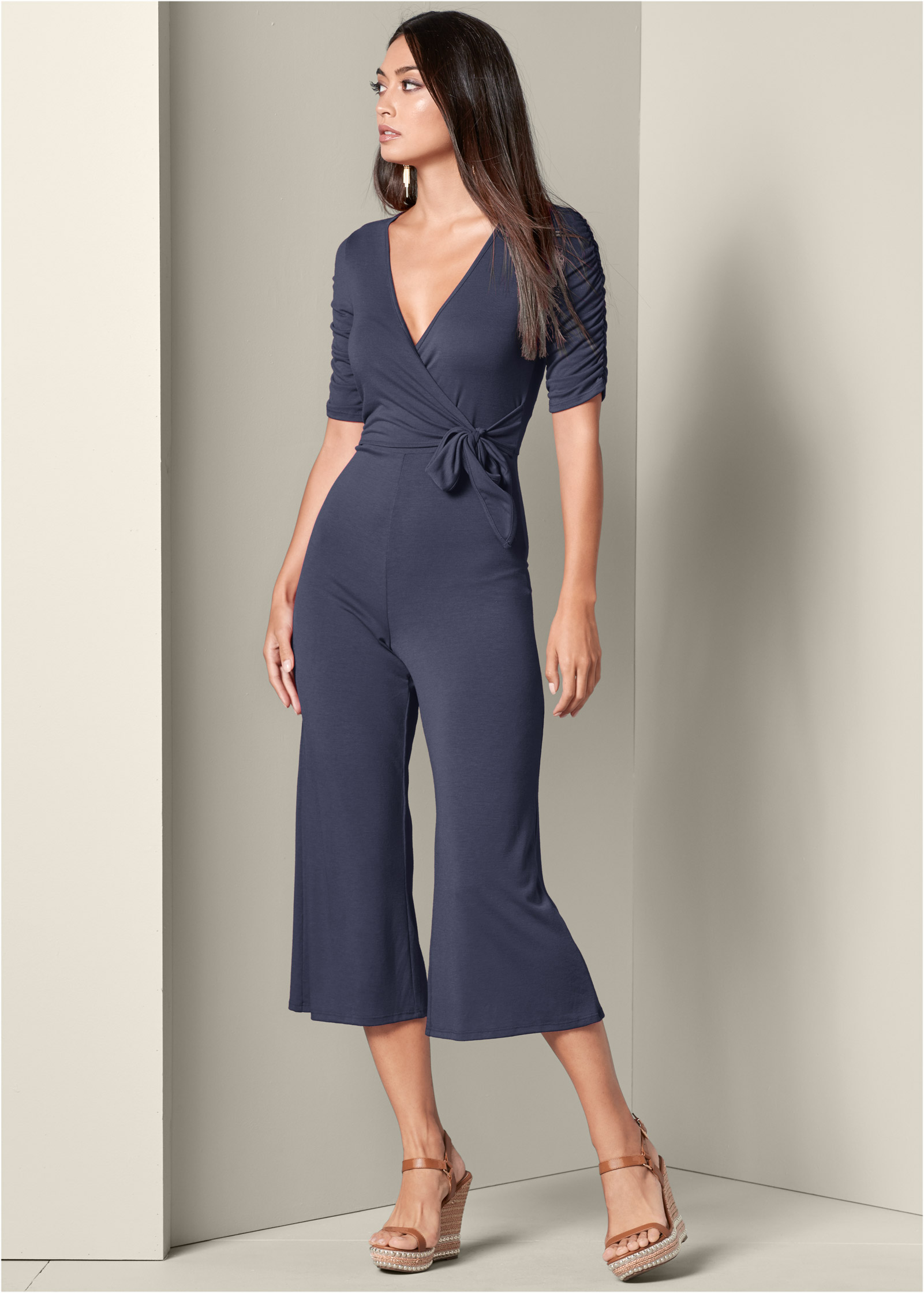 navy culotte jumpsuit