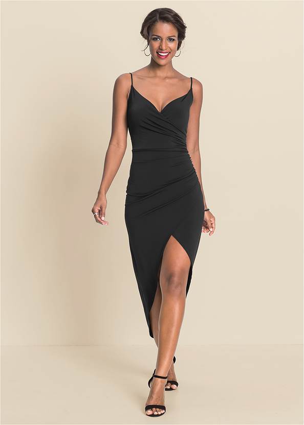 Front View High Slit Party Dress