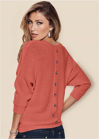 Button Back Detail Sweater