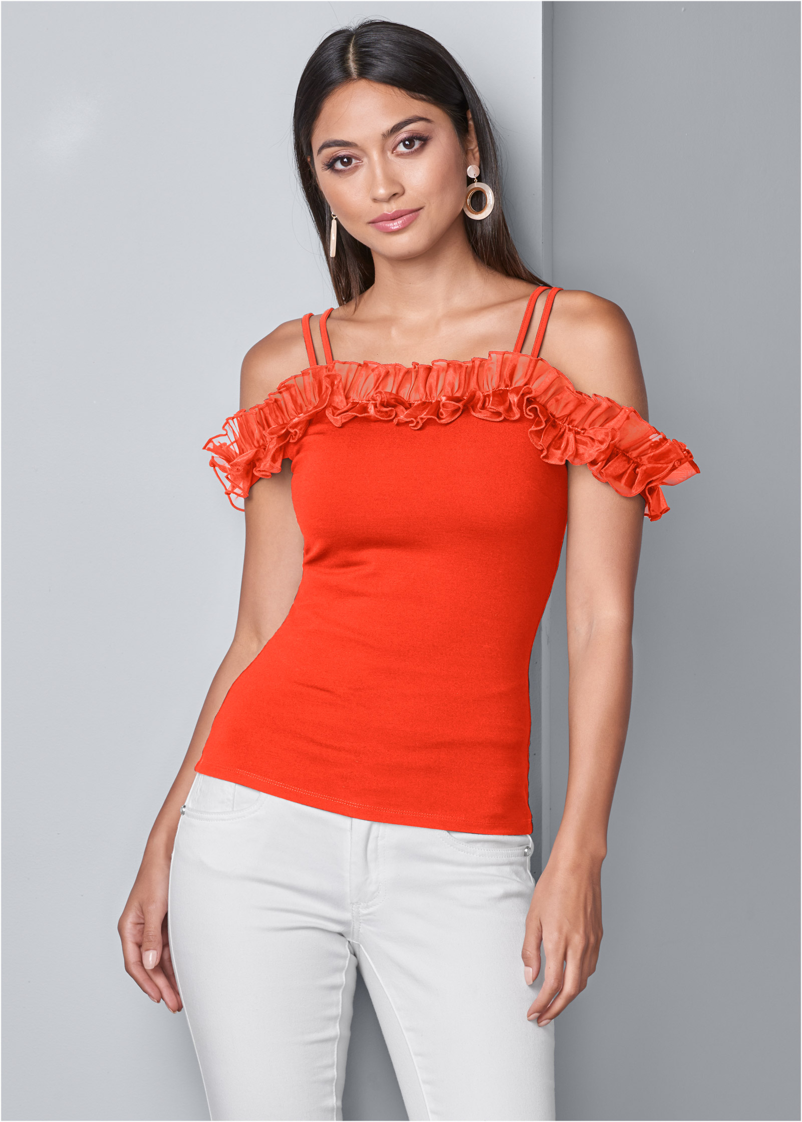 venus ruffle off the shoulder top