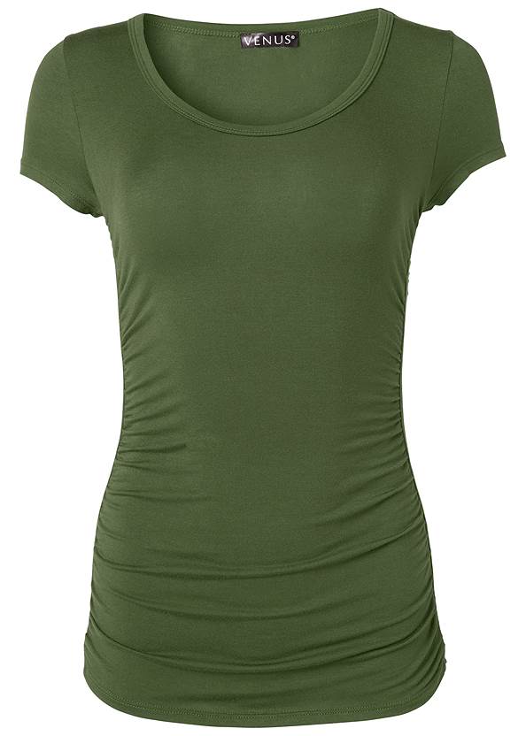 Alternate View Ruched Detail Top, Any 2 Tops For $39
