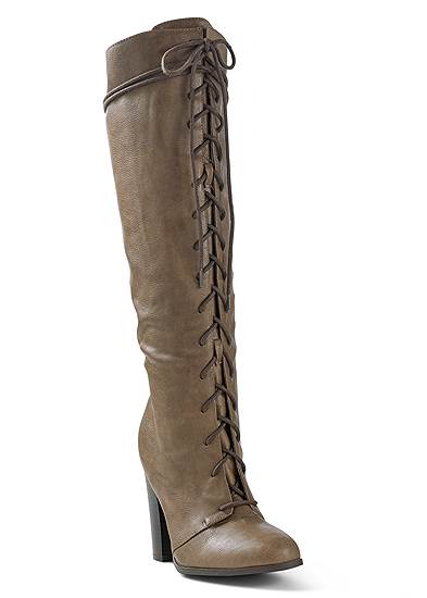 Lace-Up Tall Boots