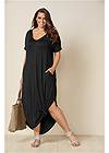 Front View Casual T-Shirt Maxi Dress