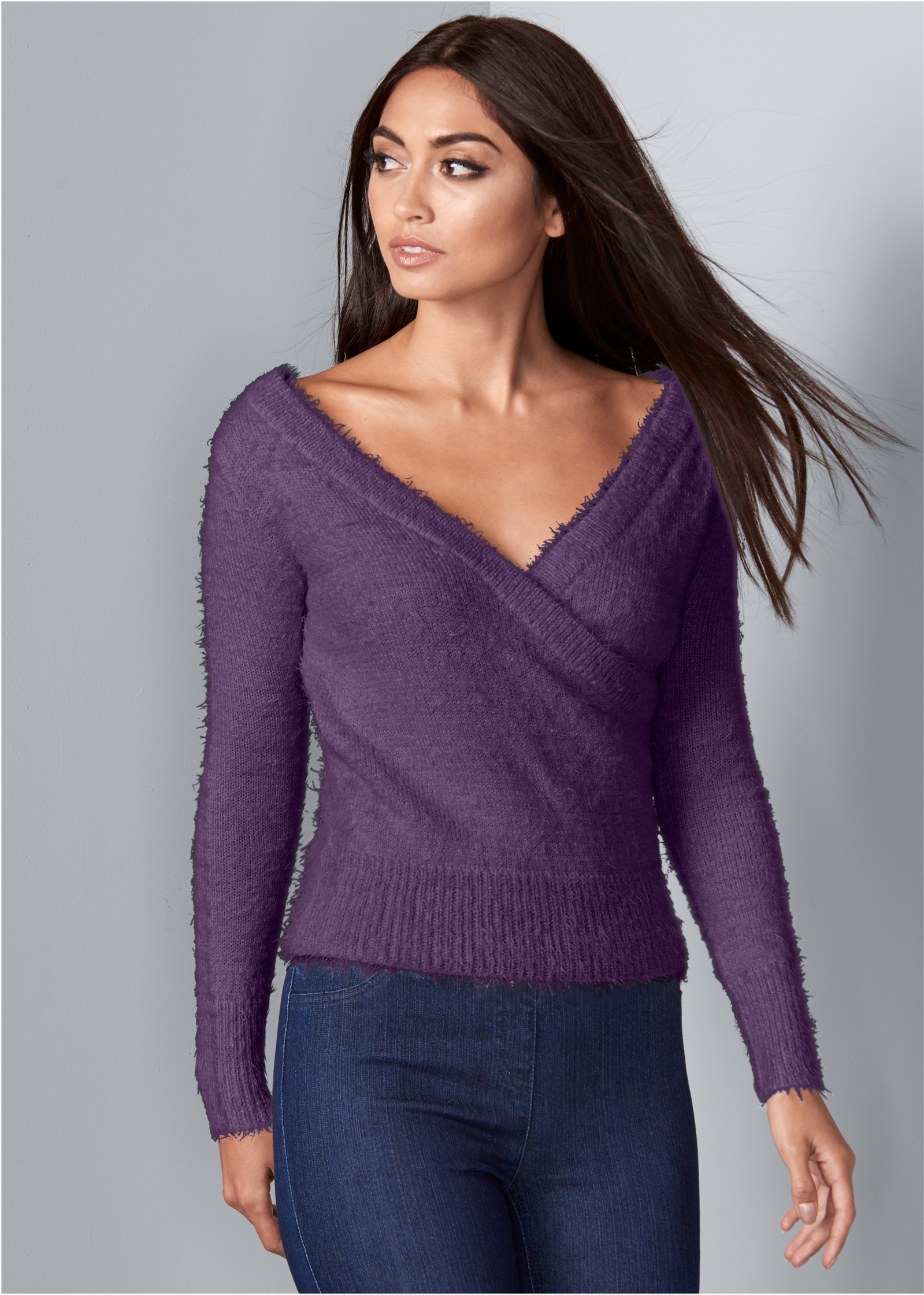 dark purple sweater