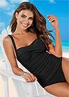 Front view Ruched Bra One-Piece