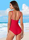 Back view Ruched Bra One-Piece