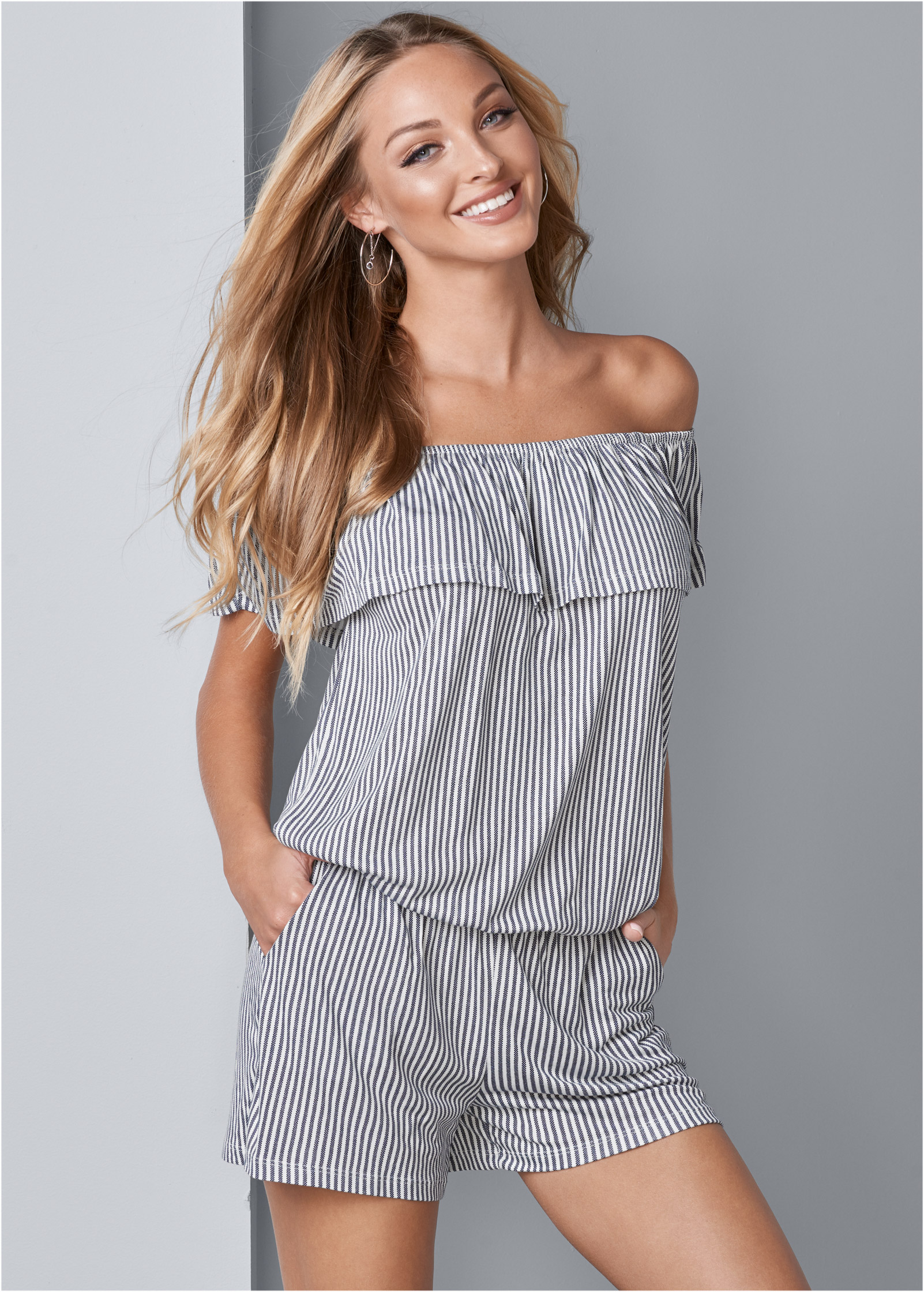 venus off the shoulder romper