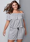Front View Off-The-Shoulder Romper