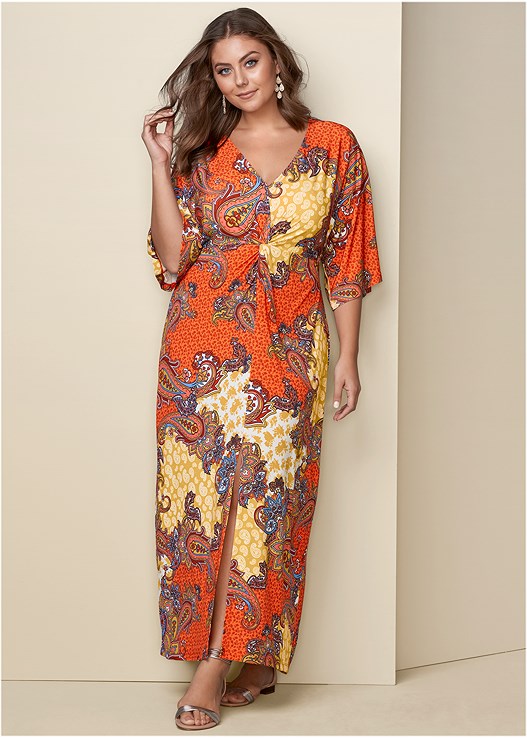 Plus Size Boho Print Maxi Dress | VENUS
