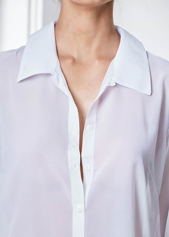 Alternate View Sheer Button-Up Sexy Shirt