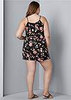 Back View Casual Floral Print Romper