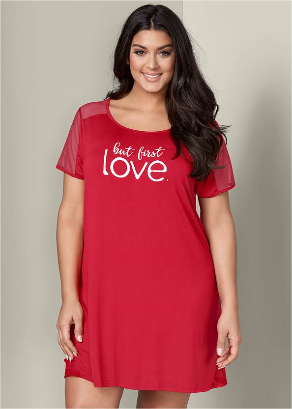 Mesh Inset Nightgown