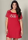 Front View Mesh Inset Nightgown