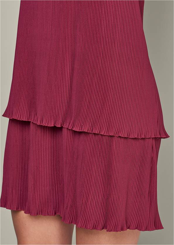 Alternate View Pleated Tiered Dress