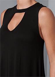 Pocket Detail Casual Dress in Black | VENUS