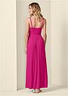 Full back view Button-Front Maxi Dress