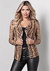 Front View Snake Print Jacket