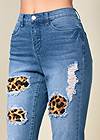 Alternate View Leopard Cuffed Jeans