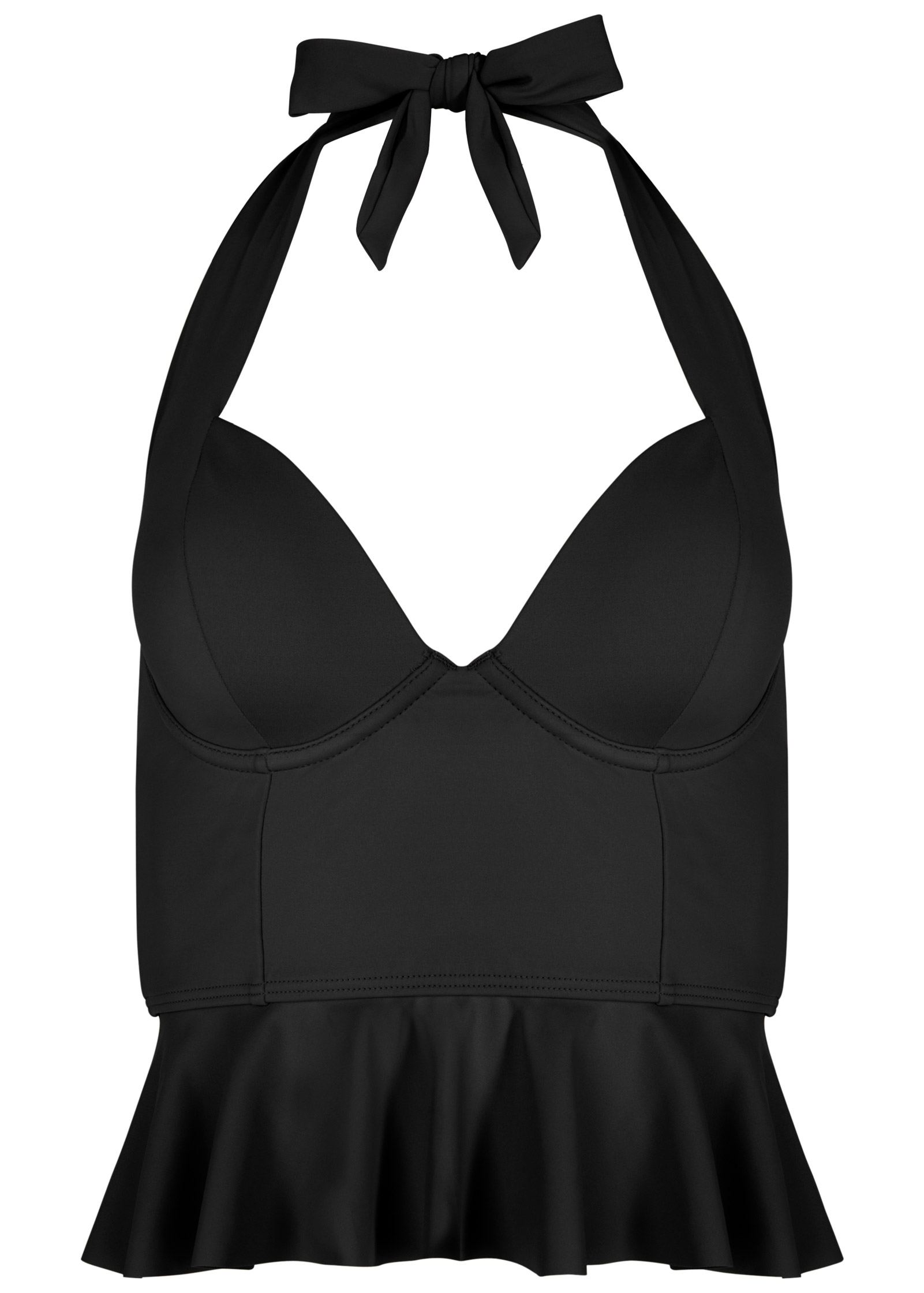 halter peplum tankini