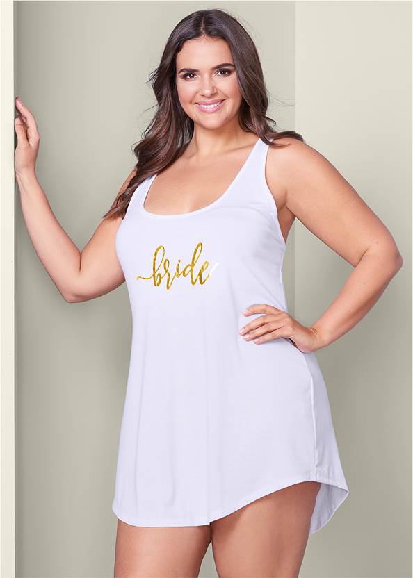 Front View Lace Back Nightgown