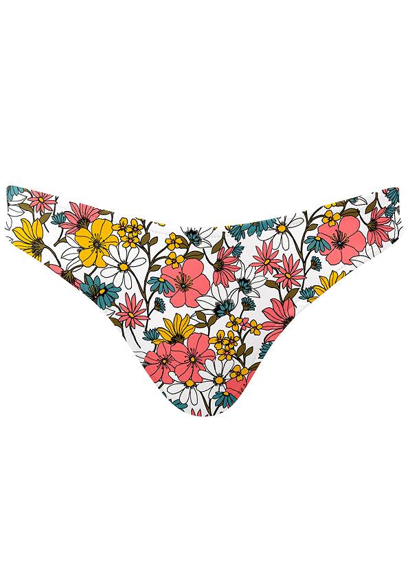 Retro Floral SCOOP FRONT CLASSIC BIKINI BOTTOM from VENUS