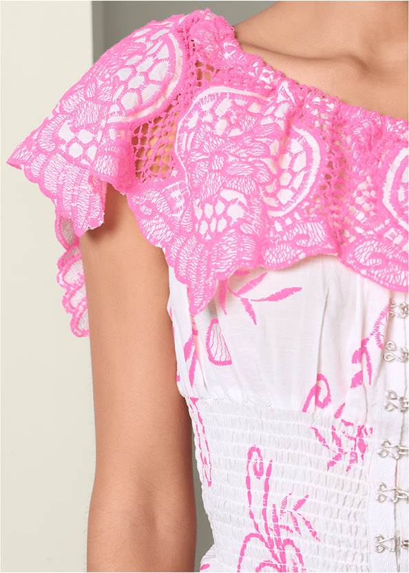 Alternate View Lace One Shoulder Top