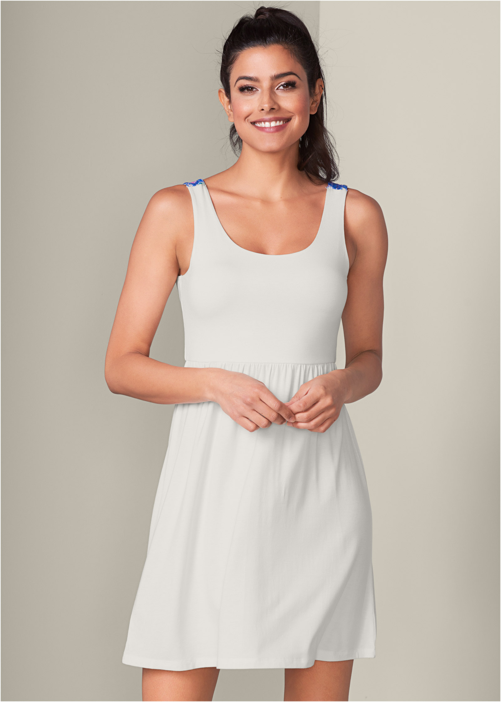 white sleep dress