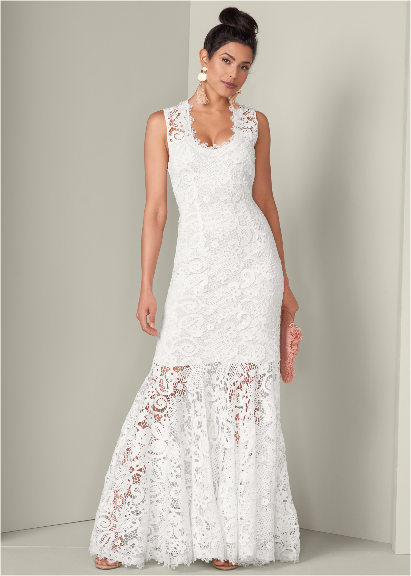 venus white dresses