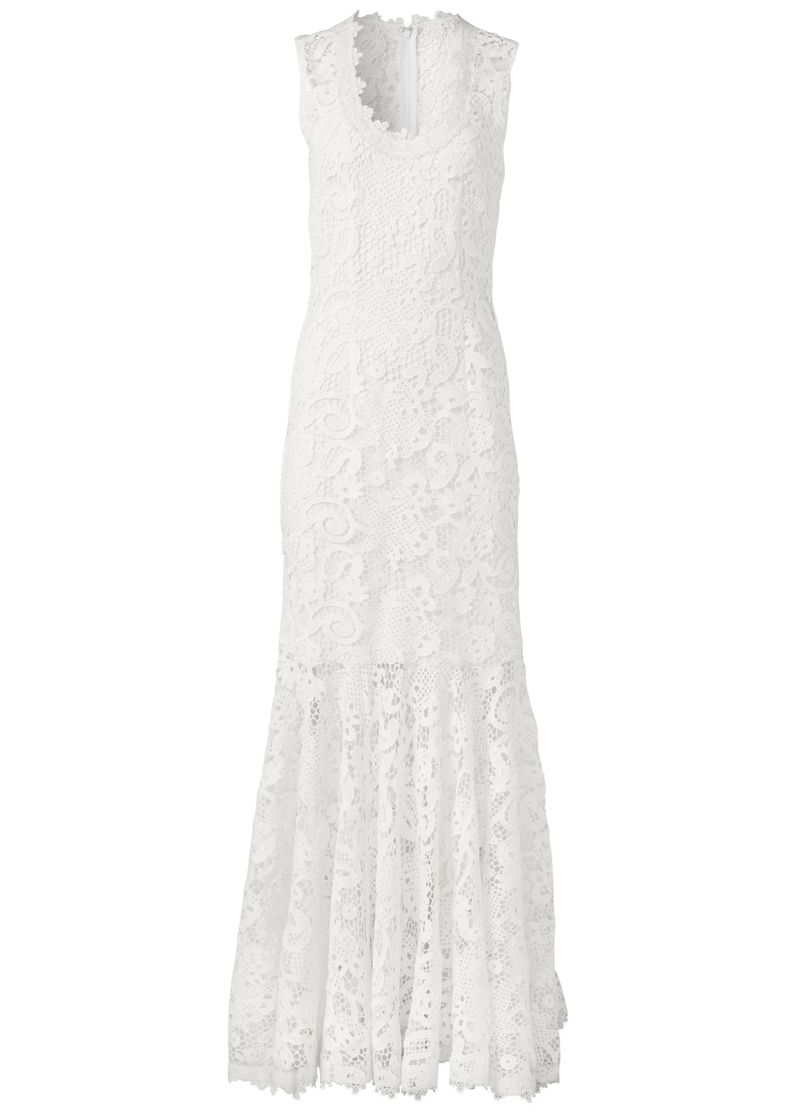 venus white crochet dress