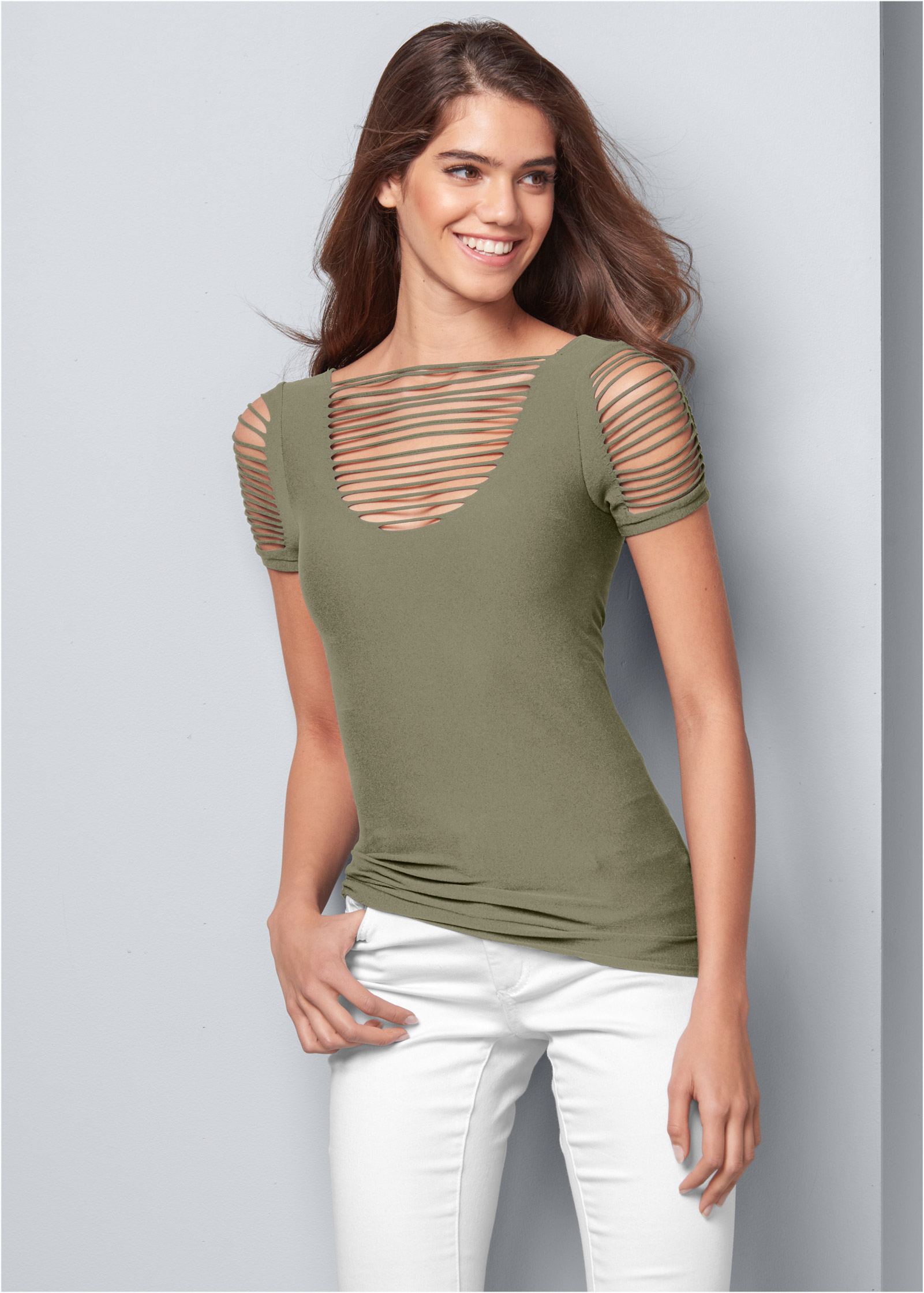 seamless cut out top