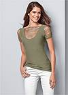 Front View Seamless Cutout Top