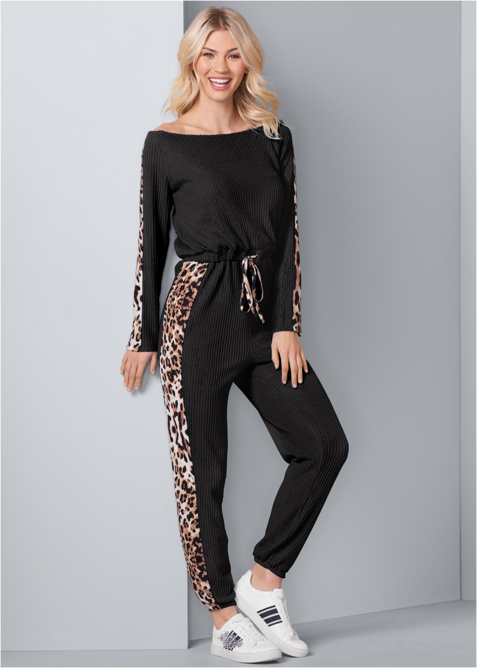 venus leopard jumpsuit