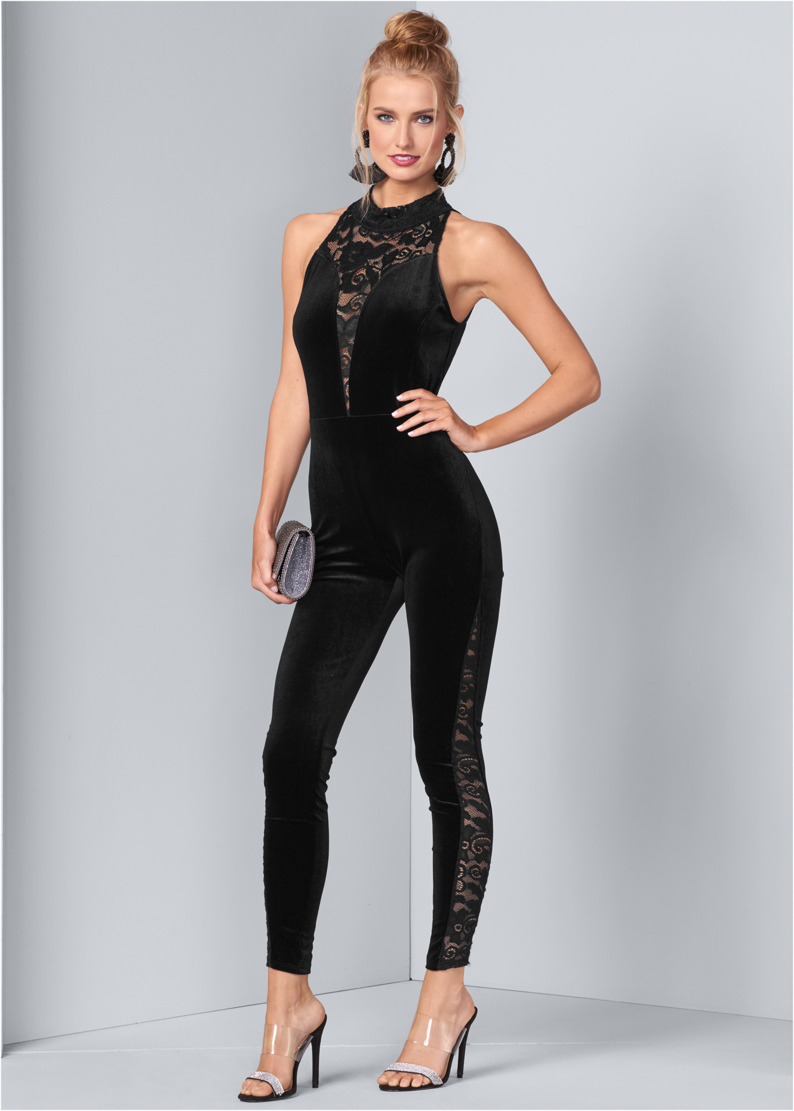 venus velvet jumpsuit