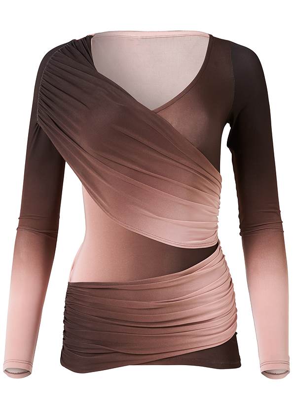 Alternate View Ruched Ombre Top