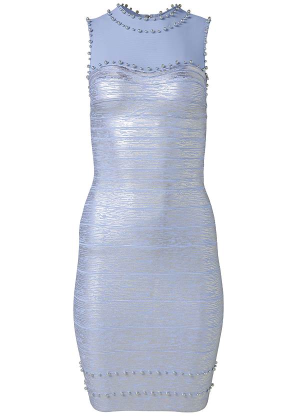 Bandage Metallic Dress in Blue Multi | VENUS