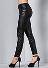 Waist down side view Faux-Leather Leggings