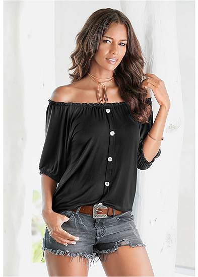 Off-The-Shoulder Casual Top