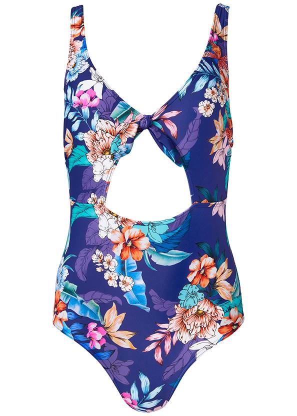 Cutout One-Piece Swimsuit in Moonlit Blooms | VENUS