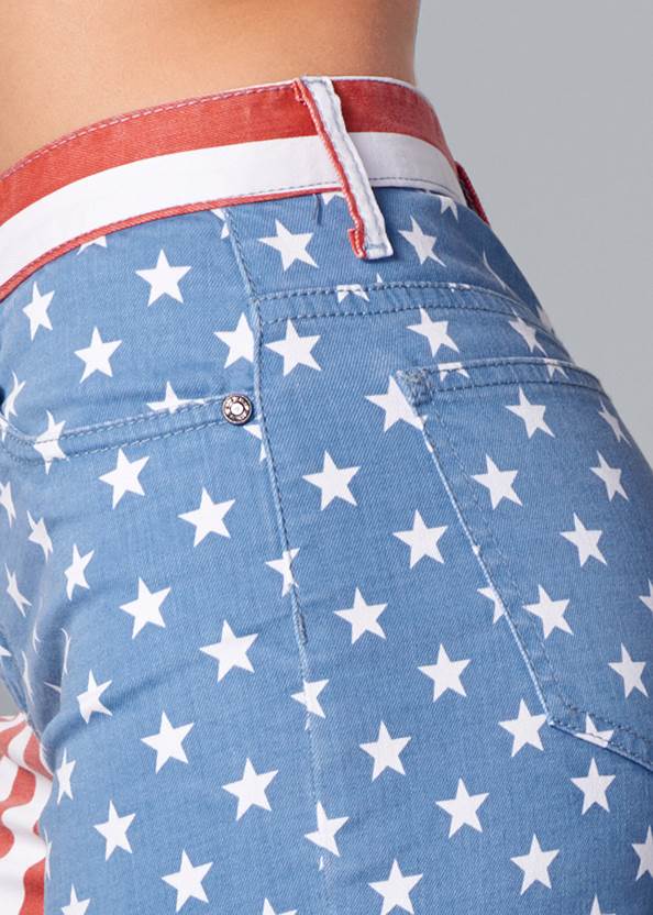 Alternate View American Flag Denim Shorts