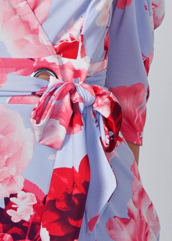 Alternate View Floral Faux-Wrap Dress