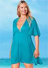 Front View Deep V Cover-Up Tunic