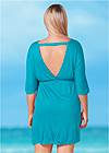 Back View Deep V Cover-Up Tunic