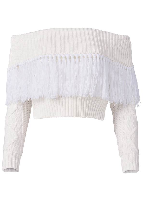 VENUS | Off The Shoulder Sweater in White