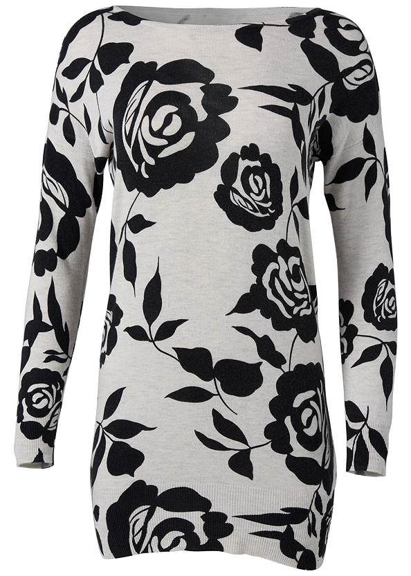 Alternate View Floral Tunic Sweater