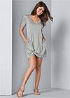 Full front view Knotted Casual Dress
