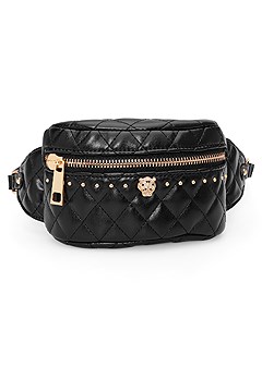 Quilted Belt Bag in Black | VENUS