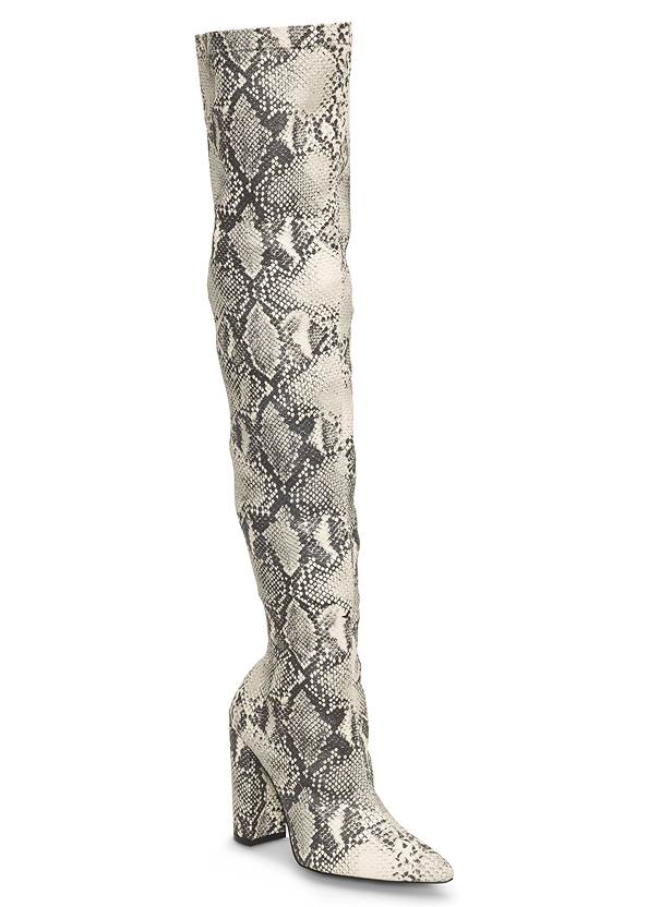 Animal Print Boots,Mid Rise Slimming Stretch Jeggings