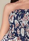 Detail front view Smocked Floral High-Low Top